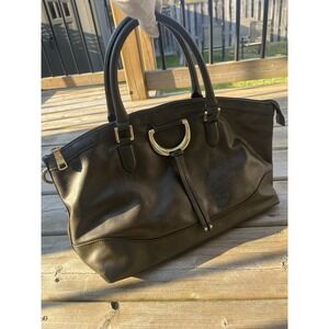 London Fog Benson Dome Green Satchel Purse